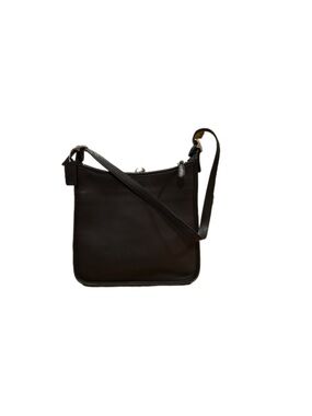 Vintage Coach 90’s Andrea Black Leather Bag With Silver Hardware